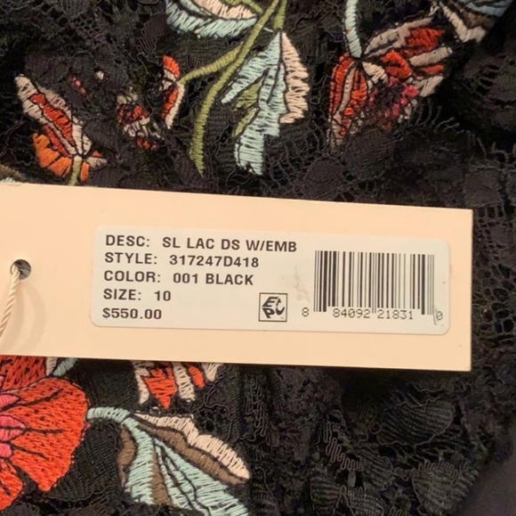 🆕️Rebecca Taylor Embroidered Lace Floral Dress size 10 - Picture 6 of 12